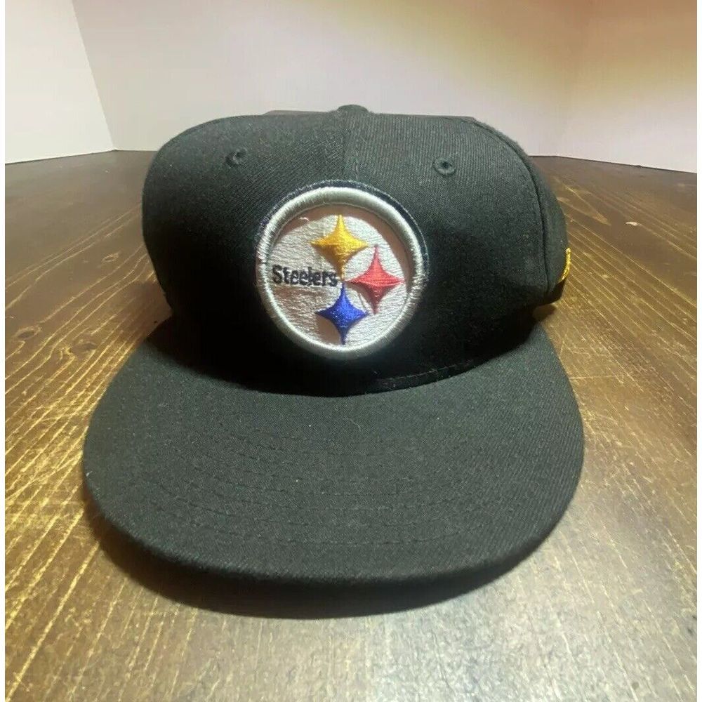 59Fifty Pittsburgh Steelers NFL Mens Baseball Hat Cap Fitted Size 7‎ 1/6 Black